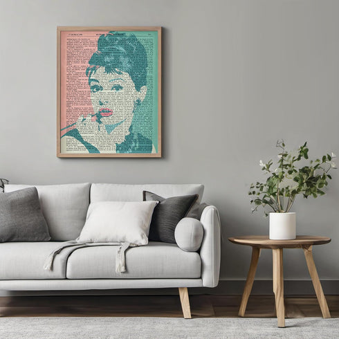 Posterizer 1 pcs-Audrey Hepburn Contemporary Chic Pop Art-Famous Figures Art Collection-Art in Pop Style-Gifts for Women-Living Room Bedroom Decor...